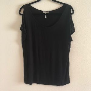 Kirra Cold Shoulder Black Tee